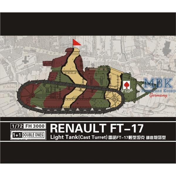 FLYHAWK FH3000 Renault FT-17 light tank (Cast turret) 2 Stück
