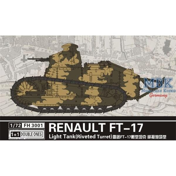 FLYHAWK FH3001 Renault FT-17 light tank (Riveted turret) 2 Stück