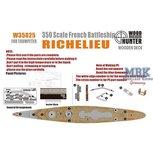 FLYHAWK FHW35025 WWII French Battleship Richelieu