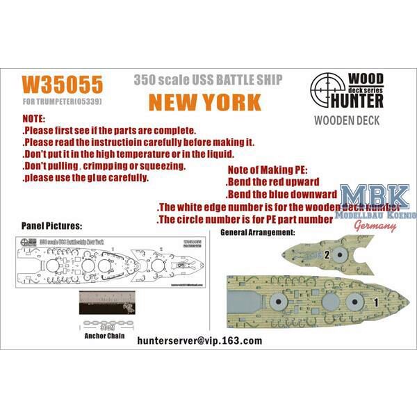 FLYHAWK FHW35055 USS BATTLESHIP NEW YORK (FOR TRUMPETER 05339)