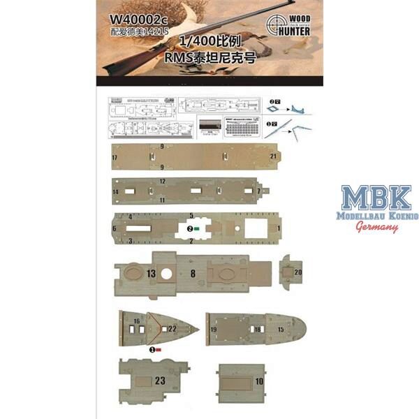 FLYHAWK FHW40002 Wood Deck RMS Titanic (for Academy) 1:400