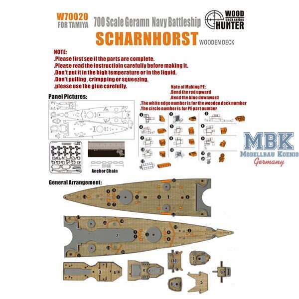 FLYHAWK FHW70020 WWII German Battlecruiser Scharnhorst
