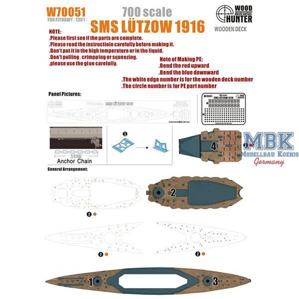 FLYHAWK FHW70051 SMS Lützow Battlecruiser For Flyhawk 1301 / 1301S