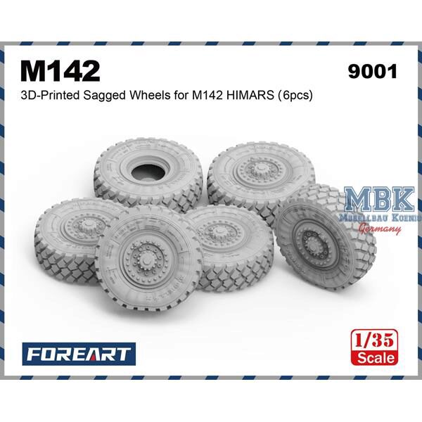 Foreart FOR9001 3D Printed Sagged Wheels for M142 HIMARS