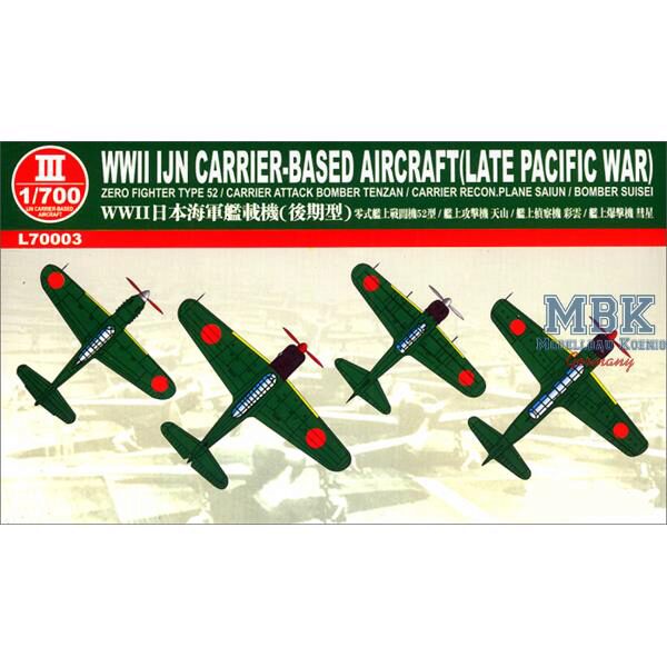 GREAT WALL HOBBY L70003 WWII IJN Carrier Aircraft (Late Pacific War) 1:700
