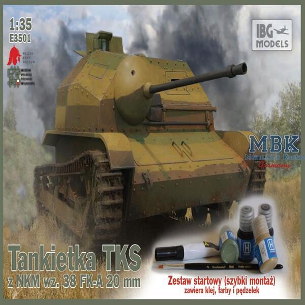 IBG-Modellbau IBG-E3501 TKS Tankette 20mm Gun (Easy Tracks, Paint Set, ..)