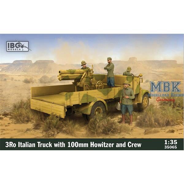 IBG-Modellbau IBG35065 3Ro Italian Truck with 100mm Howitzer and Crew