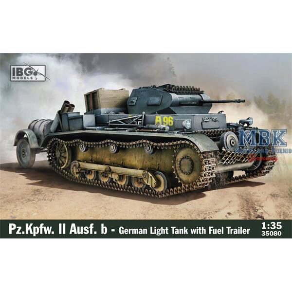 IBG-Modellbau IBG35080 Pz.Kpfw.II Ausf.b-German Light Tank w/fuel trailer