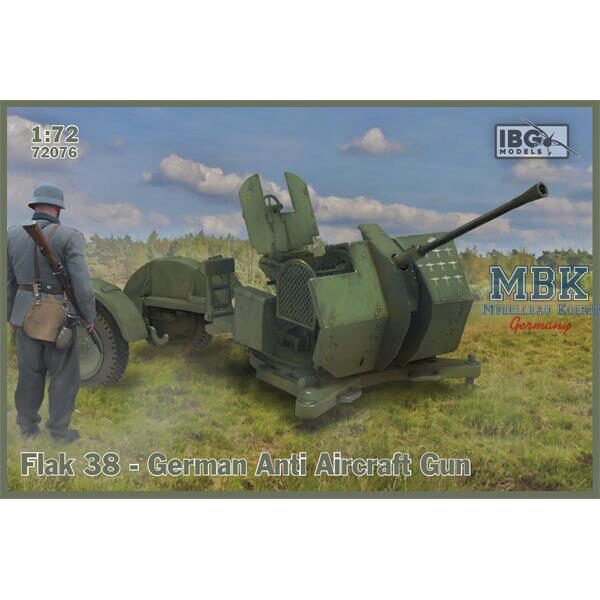 IBG-Modellbau IBG72076 2cm Flak 38 German Anti Aircraft Gun (2er Set)