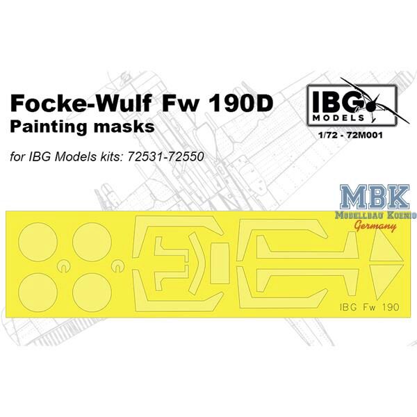 IBG-Modellbau IBG72M001 Fw 190D Painting Masks set