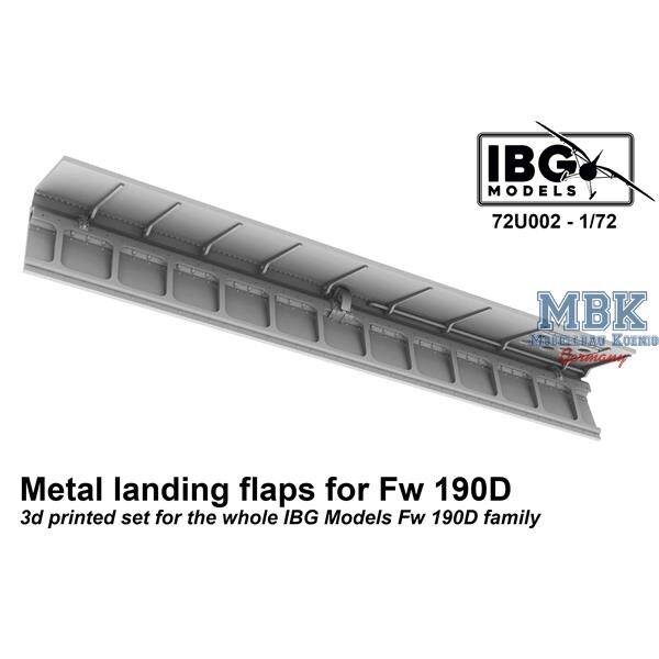 IBG-Modellbau IBG72U002 Metal flaps for Fw 190D family - 3D upgrade set