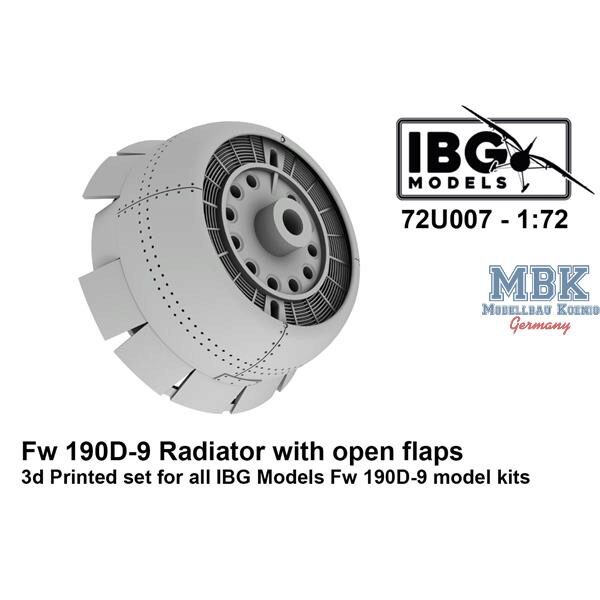IBG-Modellbau IBG72U007 Radiator with open flaps for Fw 190D-9