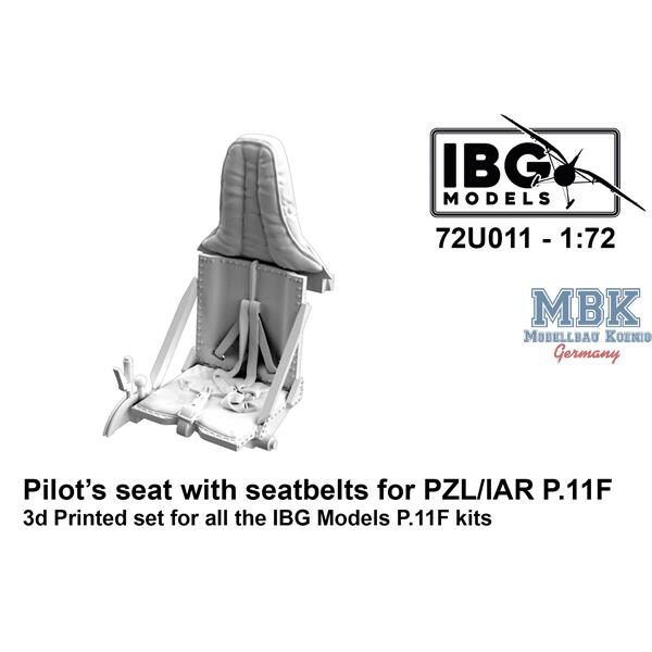 IBG-Modellbau IBG72U011 Pilot s seat with seatbelts for PZL/IAR P.11F - 3D