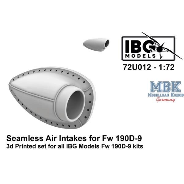 IBG-Modellbau IBG72U012 Seamless Air Intakes for Fw 190D-9