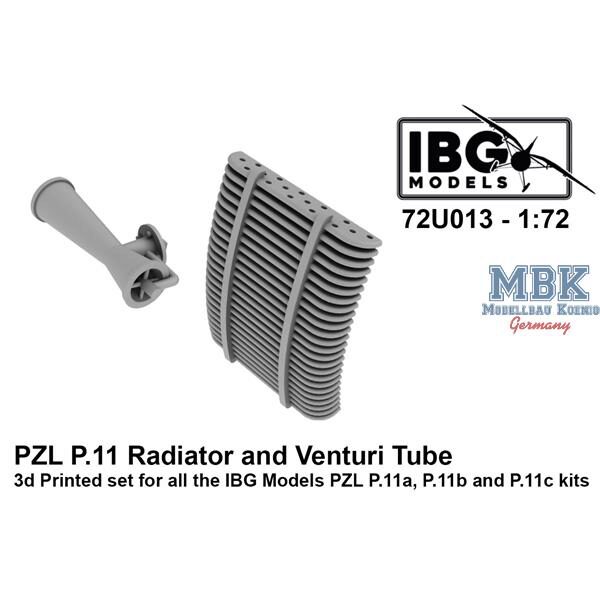 IBG-Modellbau IBG72U013 PZL P.11c Radiator and Venturi Tube