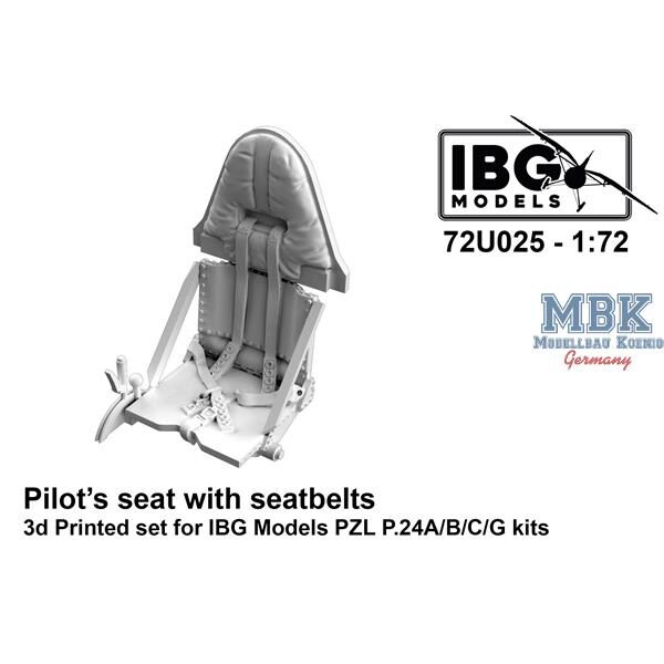 IBG-Modellbau IBG72U025 Pilot s seat with seatbelts for PZL P.24A/B/C/G 3D