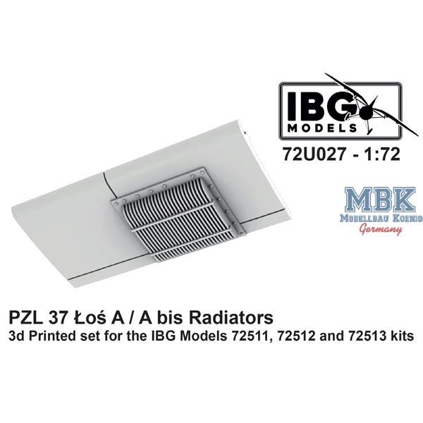 IBG-Modellbau IBG72U027 Radiators for PZL 37 Los A/A bis