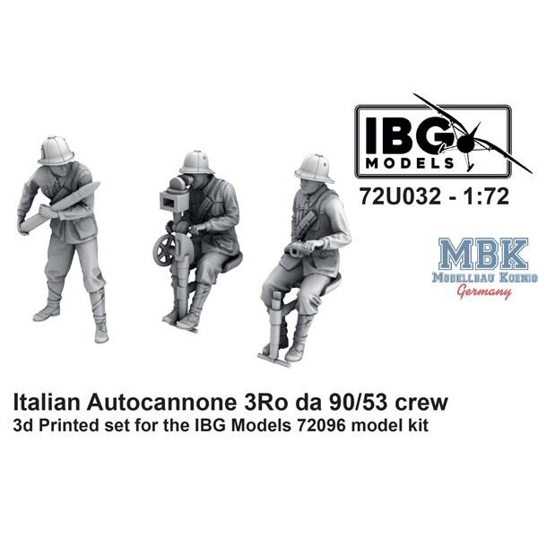 IBG-Modellbau IBG72U032 Italian Autocannone 3Ro da 90/53 crew