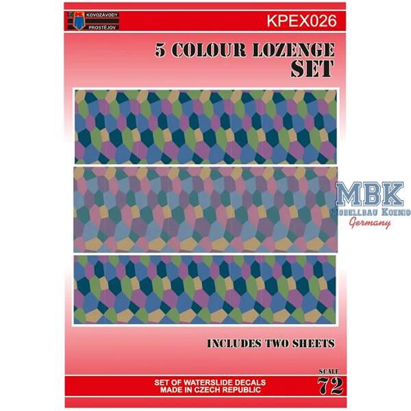 Kovozavody Prostejov KPM-KPEX026 5 Colour Lozenge Set