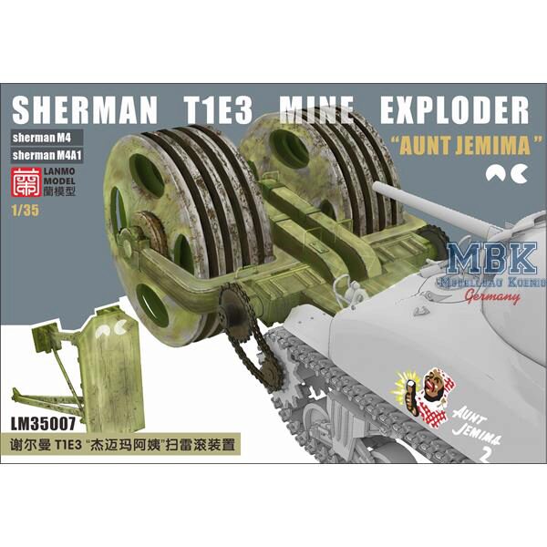 LANMO Model LAN-LM35007 Sherman T1E3 Mine Exploder “Aunt Jemima”