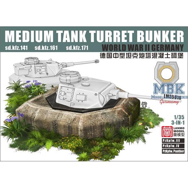LANMO Model LAN-LM35016 WWII German Medium Tank Turret Bunker