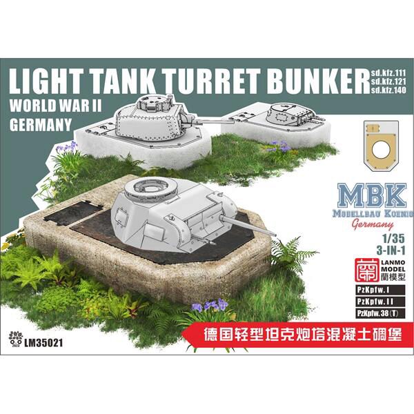 LANMO Model LAN-LM35021 WWII German Light Tank Turret Bunker