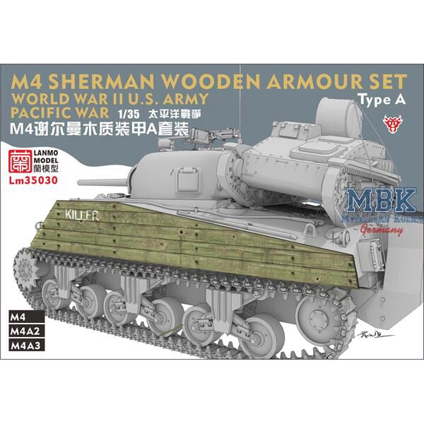 LANMO Model LAN-LM35030 Pacific War Sherman wooden armour set Type A