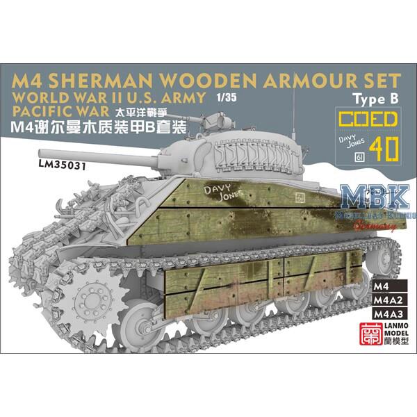 LANMO Model LAN-LM35031 Pacific War Sherman wooden armour set Type B