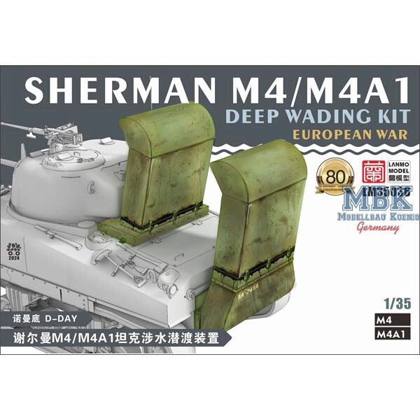 LANMO Model LAN-LM35036 Sherman M4/M4A1 (D-Day) Deep wading kit