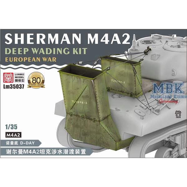 LANMO Model LAN-LM35037 Sherman M4A2 (D-Day) Deep wading kit