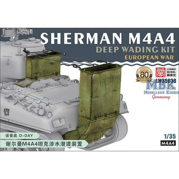 LANMO Model LAN-LM35038 Sherman M4A4 (D-Day) Deep wading kit