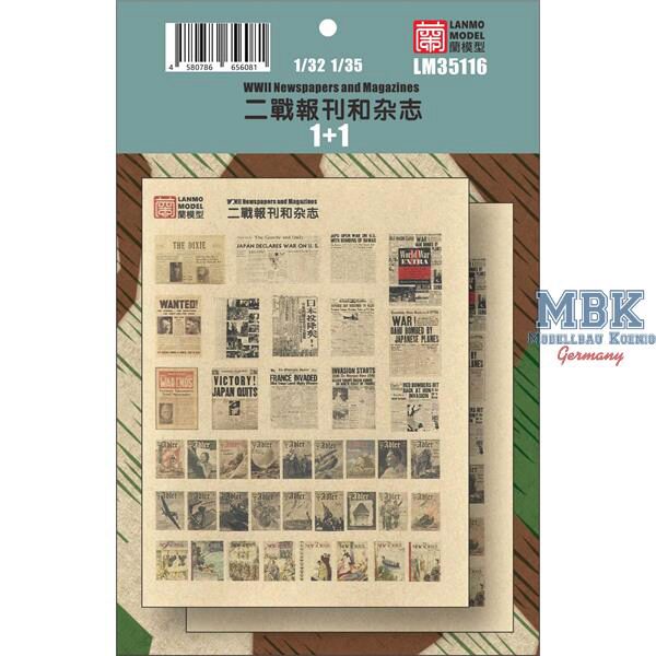 LANMO Model LAN-LM35116 WWII Newspapers and Magazines 1+1