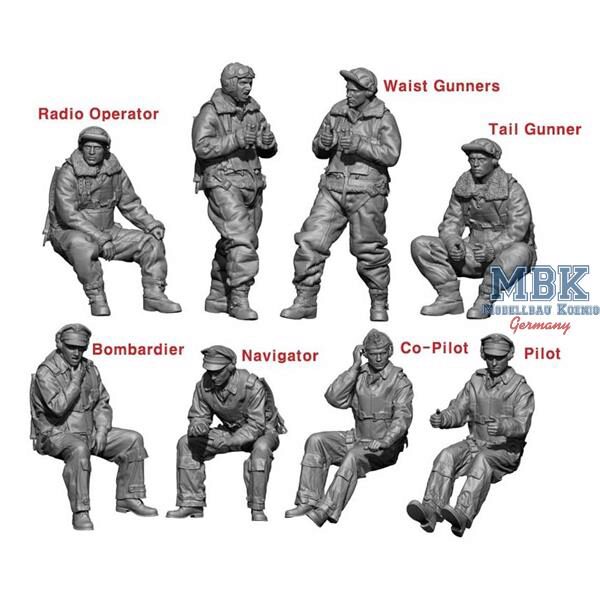 LEGEND PRODUCTIONS LF4816 WW2 US B-17 Crew Set - 8 Figures 1:48