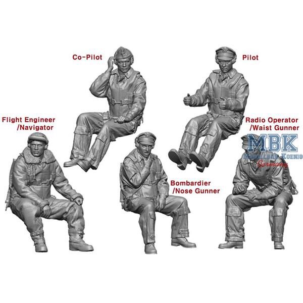 LEGEND PRODUCTIONS LF4817 B-25 early Crew Set 5 Figures 1:48