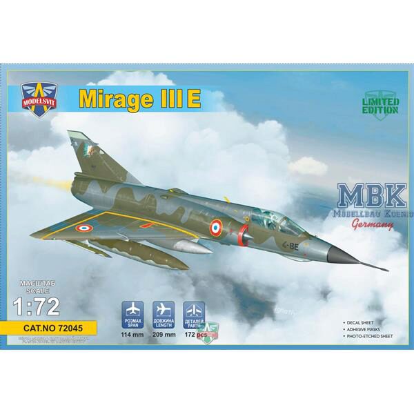 MODELSVIT MSVIT72045 Mirage III E Fighter-Bomber