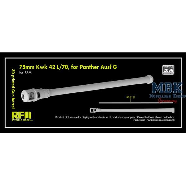 RYE FIELD MODEL RFM2096 3D print.Gun barrel 75mm Kwk 42 L/70 f. Panther G