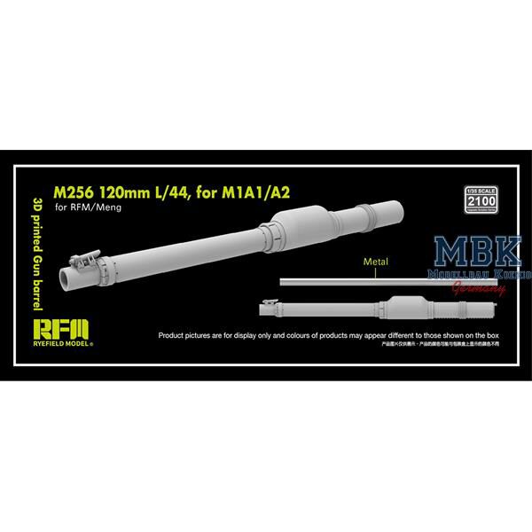 RYE FIELD MODEL RFM2100 3D print.Gun barrel M256 120mm L/44 for M1A1/M1A2