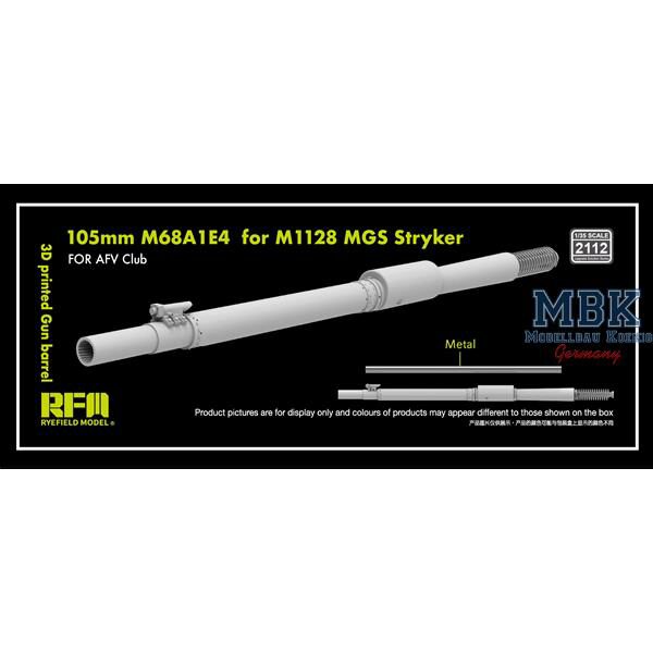 RYE FIELD MODEL RFM2112 3D print.Gun barrel 105mm M68A1E4 f.M1128 MGS