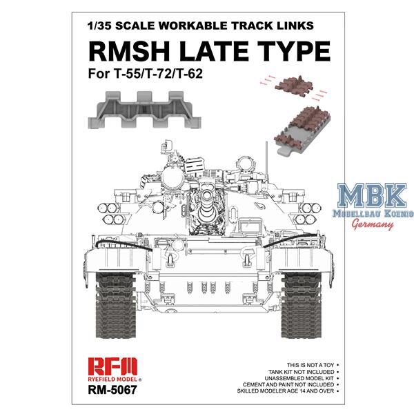 Rye Field Model RFM5067 RMSH late type work. track links f. T55/T-72/T-62
