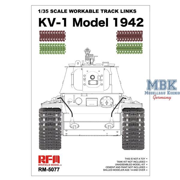 Rye Field Model RFM5077 Workable track links for KV-1 Model 1942