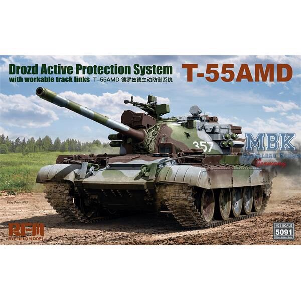 Rye Field Model RFM5091 T-55AMD Drozd Active Protection Syst.w/work.tracks