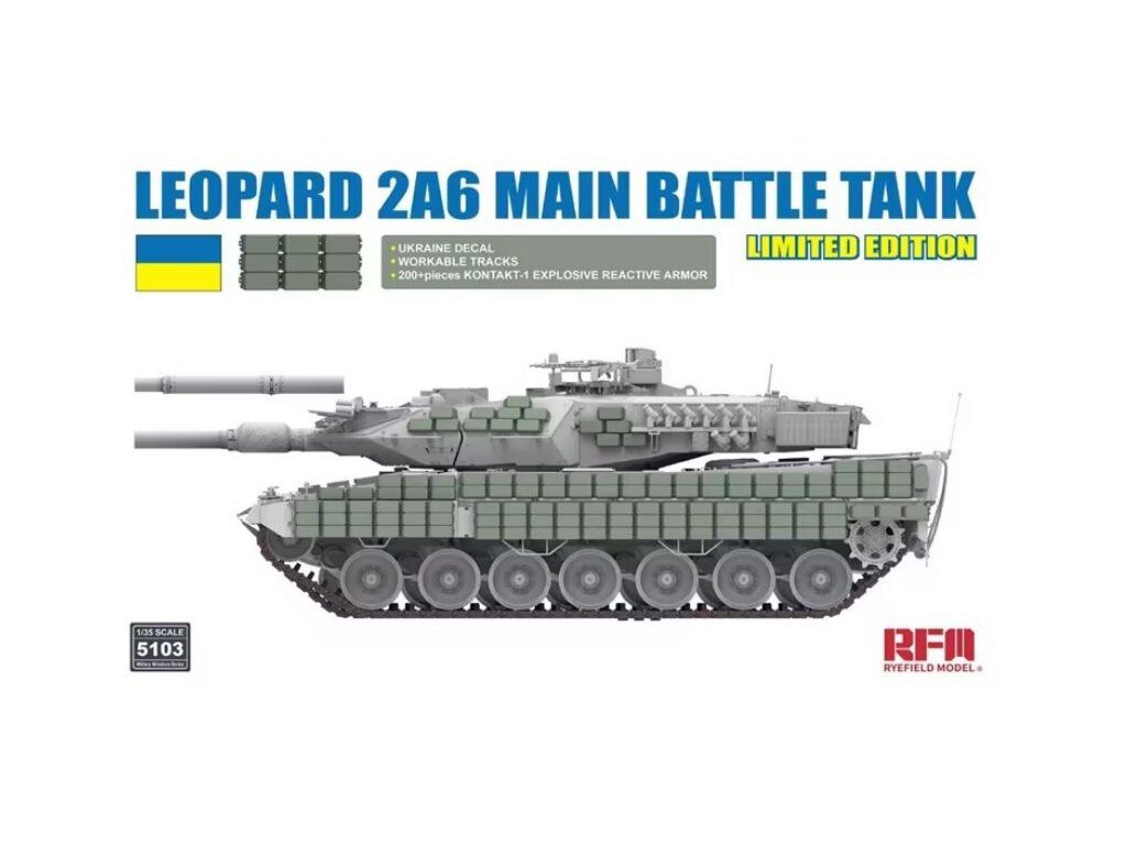 Rye Field Model 5103 Ukrainian Leopard 2 A6 w/ workable track - Limited
