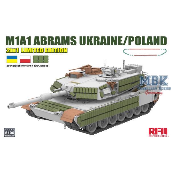 Rye Field Model RFM5106 M1A1 Abrams UKRAINE/POLAND 2in1 Limited Edition