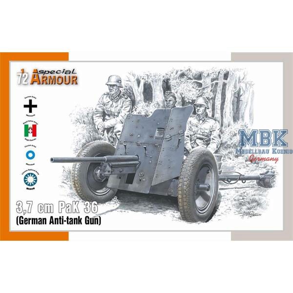 Special Armour SA72024 3,7cm PaK 36 German Anti-tank Gun