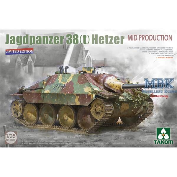 TAKOM MODEL 2171X TAK2171X Jagdpanzer 38(t) Hetzer MID-Limited Ed.