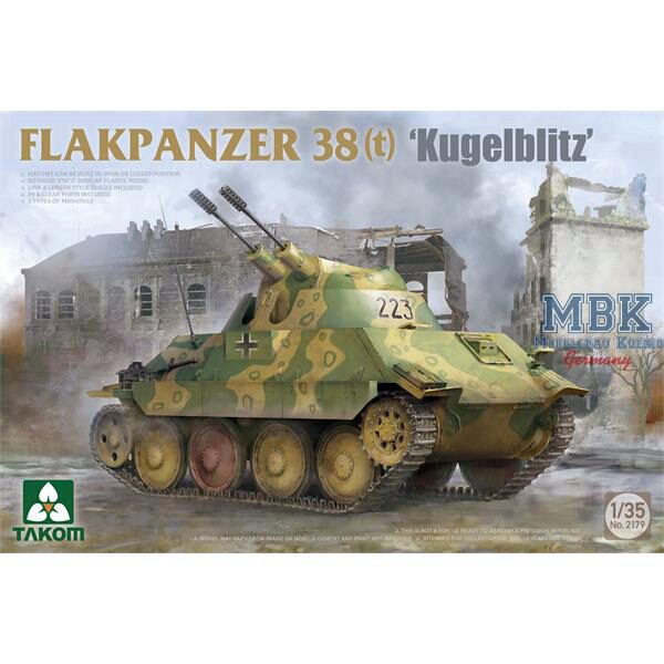 TAKOM MODEL TAK2179 Flakpanzer 38(t)  Kugelblitz 