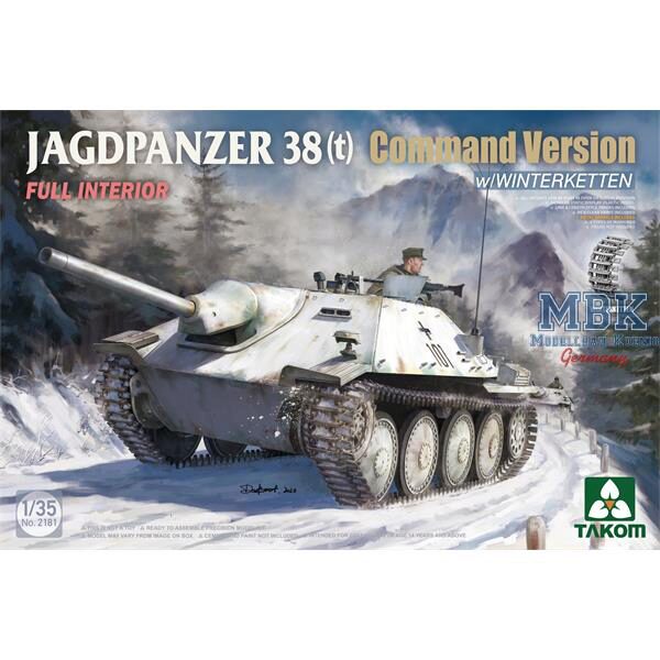 TAKOM MODEL TAK2181 Jagdpanzer 38(t) Command w/Winterketten & Interior