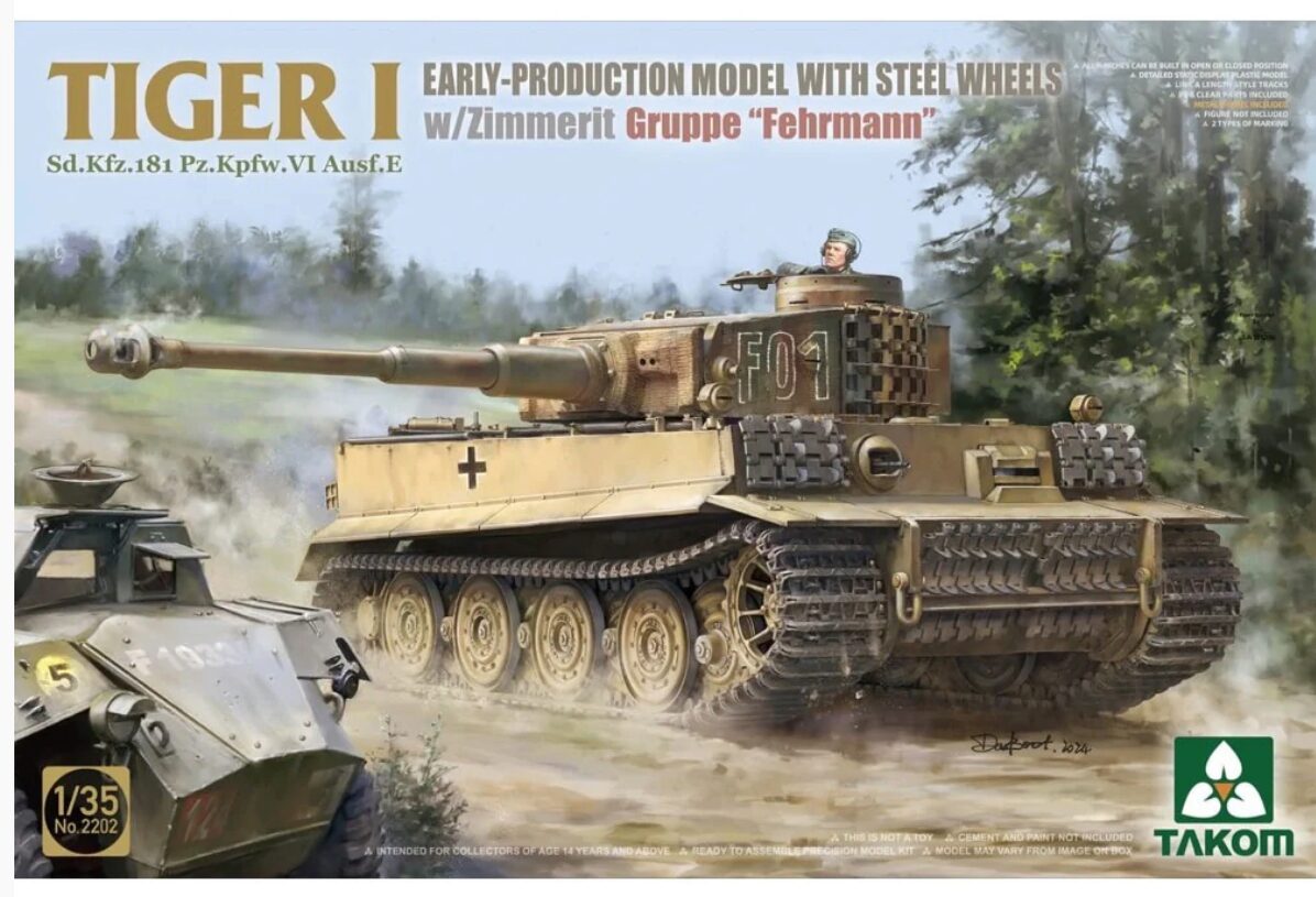 TAKOM MODEL TAK2202 TIGER I EARLY-Steel Wheels/Zimm. - Gruppe Fehrmann