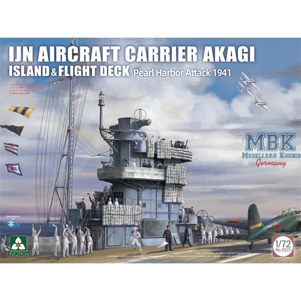 TAKOM MODEL 5023 IJN Aircraft Carrier AKAGI island & flight deck