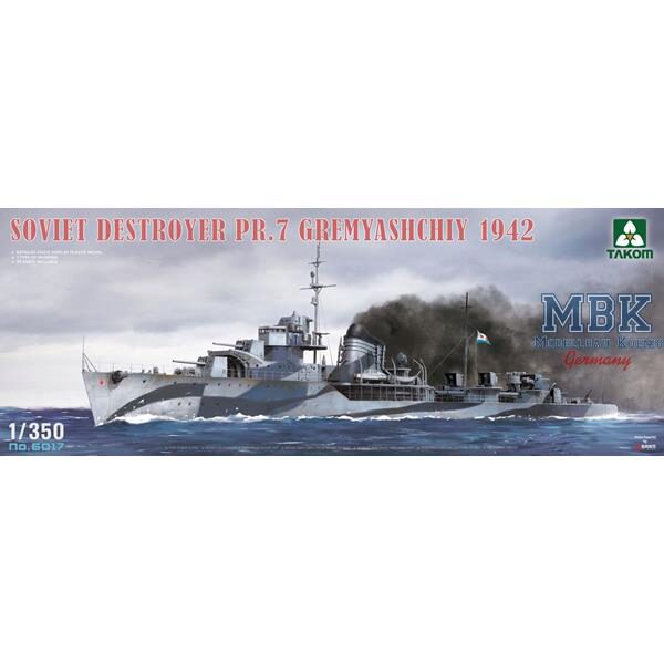 TAKOM MODEL TAK6017 Soviet destroyer PR.7 Gremyashchiy 1942 1:350